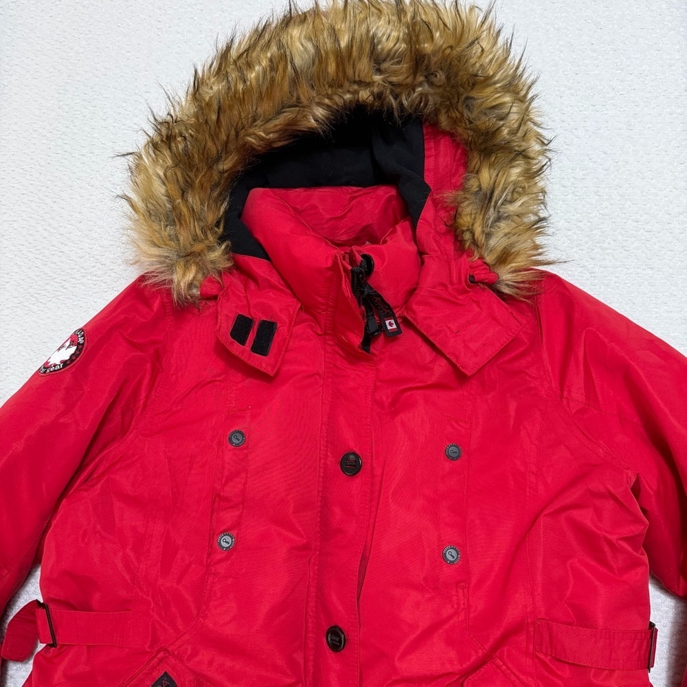 Canada Weather Gear Red Insulated Fur Hooded Winter Parka Women’s Size 2XL